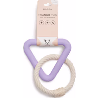 Wild One Lilac Triangle Tug Dog Toy