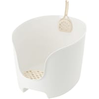 Richell Paw Trax High Wall White Cat Litter Box
