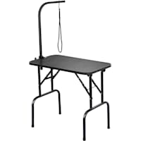 Topeakmart Black 32" Foldable Pet Grooming Table with Adjustable Arm
