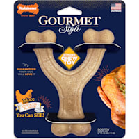 Nylabone Gourmet Style Strong Wishbone Chicken Chew Dog Toy