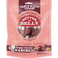 Better Belly Triple Flavor Kabobs Long-lasting Dog Chews with Chicken