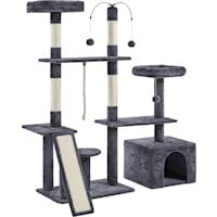 Topeakmart Multilevel Plush Cat Tree Play Center