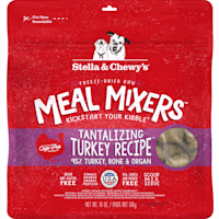 Stella & Chewy's Freeze Dried Raw Tantalizing Turkey Meal Mixer High Protein Dry Dog Food Topper