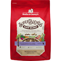 Stella & Chewy's SuperBlends Raw Blend Wholesome Grains Cage-Free Chicken & Wild Caught Salmon Recipe Dry Puppy Food