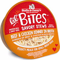 Stella & Chewy's Lil Bites Beef & Chicken Dinner in Broth Savory Dog Stews for Small Breeds