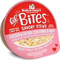 Stella & Chewy's Lil Bites Chicken & Chicken Liver Dinner in Broth Savory Dog Stews for Small Breeds