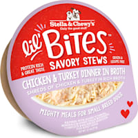 Stella & Chewy's Lil Bites Chicken & Turkey Dinner in Broth Savory Dog Stews for Small Breeds