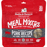 Stella & Chewy's Freeze Dried Raw Purely Pork Meal Mixer High Protein Dry Dog Food Topper
