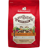 Stella & Chewy's SuperBlends Raw Blend Wholesome Grains Grass-Fed Beef, Beef Liver & Lamb Recipe with Superfoods Dry Dog Food