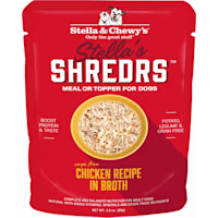Stella & Chewy's Shredrs Cage Free Chicken Recipe in Broth Wet Dog Food