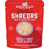 Stella & Chewy's Shredrs Cage Free Chicken & Turkey Recipe in Broth Wet Dog Food