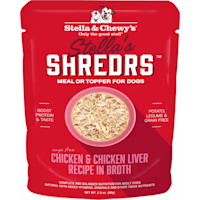 Stella & Chewy's Shredrs Cage Free Chicken & Chicken Liver Recipe in Broth Wet Dog Food