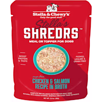 Stella & Chewy's Shredrs Cage Free Chicken & Salmon Recipe in Broth Wet Dog Food