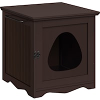 Topeakmart Espresso Furniture Indoor Cat Litter Box