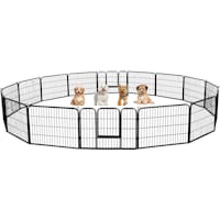 Topeakmart 16-Panel Metal Pet Exercise Wire Playpen