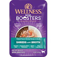 Wellness Bowl Boosters Flaked Tuna & Shrimp Recipe in Broth Healthy Topper Wet Cat Food