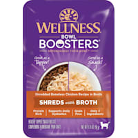 Wellness Bowl Boosters Shredded Boneless Chicken Recipe in Broth Healthy Topper Wet Cat Food
