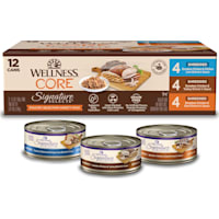 Wellness CORE Signature Selects Natural Canned Grain Free Shredded Poultry Selection Cat Food Variety Pack