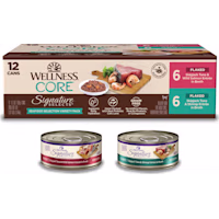 Wellness CORE Signature Selects Natural Canned Grain Free Flaked Seafood Selection Cat Food Variety Pack