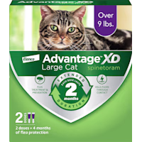 Advantage XD 2-Topical Doses, 2-Months of Protection Per Dose Flea Prevention & Treatment For Large Cats over 9 lbs.
