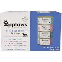Applaws Limited Ingredient Fish Variety Pack in Broth Canned Cat Food