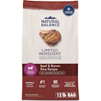 Natural Balance Limited Ingredient Small-Breed Adult Dry Dog Food with Healthy Grains Beef & Brown Rice
