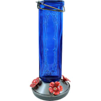 More Birds Kristina Blue Glass Hummingbird Feeder