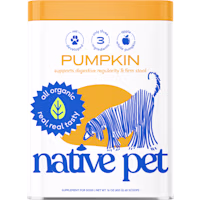Native Pet Organic Pumpkin Fiber Powder Digestive Supplement for Dogs