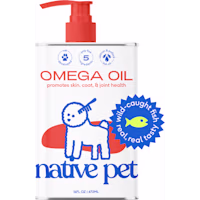 Native Pet Omega-3 Fish Oil & Alaskan Salmon Oil Skin & Coat Health Supplement for Dogs
