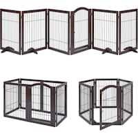 Unipaws Espresso Extra Wide 6 Panels Dog Gate