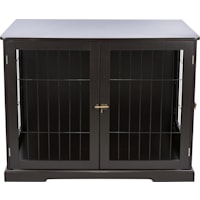 TRIXIE Brown Wooden Wire Crate Pet Home End Table