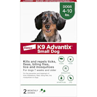 K9 Advantix, Tick & Mosquito Prevention 2-Monthly Treatments for Small Dogs