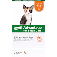 Advantage Topical Flea Prevention 2-Monthly Treatments For Small Cats
