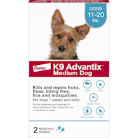 K9 Advantix, Tick & Mosquito Prevention 2-Monthly Treatments for Medium Dogs