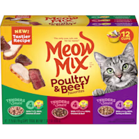 Meow Mix Tender Favorites Poultry & Beef Wet Cat Food Variety Pack