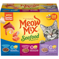 Meow Mix Seafood Selects Wet Cat Food Variety Pack