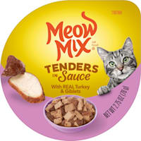 Meow Mix Tenders in Sauce With REAL Turkey & Giblets Wet Cat Food