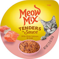 Meow Mix Tender Favorites With Real Salmon & Crab in Sauce Wet Cat Food