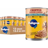 Pedigree Chopped Ground Dinner Chicken & Rice Adult Soft Wet Dog Food