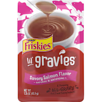 Purina Friskies Lil' Gravies Savory Salmon Flavor Cat Food Complement Lickable Cat Treats