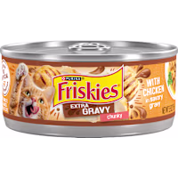 Friskies Chunky With Chicken Savory Extra Gravy Wet Cat Food
