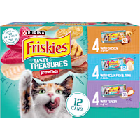 Purina Friskies Tasty Treasures Prime Filets Wet Cat Food Variety Pack