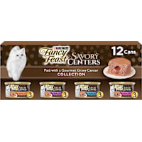 Fancy Feast Savory Centers Pate with a Gravy Center Wet Cat Food Variety Pack