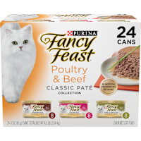 Fancy Feast Poultry and Beef Feast Classic Pate Collection Grain Free Wet Cat Food Variety Pack