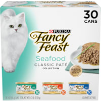 Fancy Feast Grain Free Seafood Classic Collection Pate Wet Cat Food Variety Pack