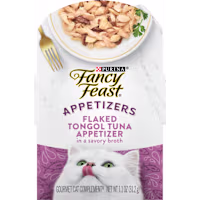 Fancy Feast Grain Free Flaked Tongol Tuna Lickable Appetizer Cat Food Topper