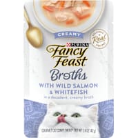 Fancy Feast Lickable Creamy Wild Salmon and Whitefish Wet Cat Food Broth Topper