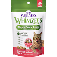 Whimzees Wellness Natural Chicken & Salmon Flavor Cat Dental Treats