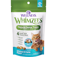 Whimzees Wellness Natural Chicken & Tuna Flavor Cat Dental Treats