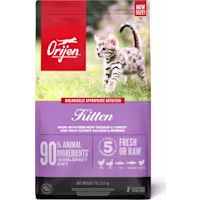 ORIJEN Kitten Chicken & Turkey and Wild-Caught Salmon & Herring Dry Cat Food